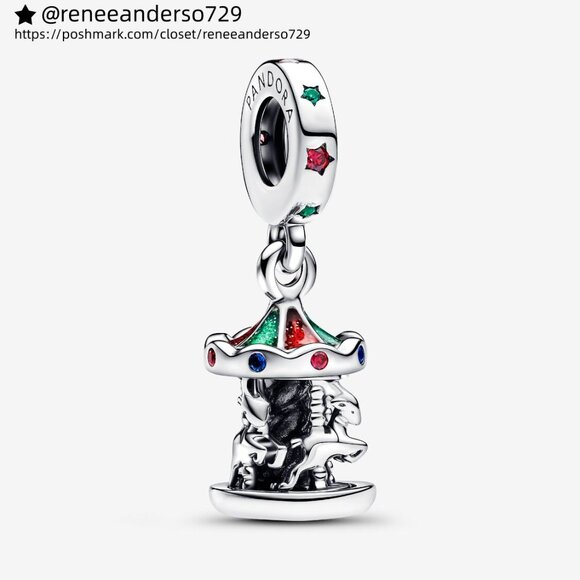 Pandora Spinning Carousel Dangle Charm - Picture 2 of 7